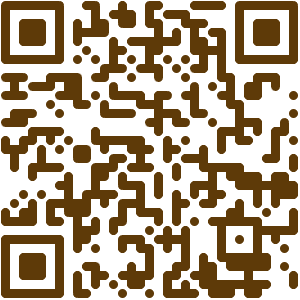 QR-querida abuela Un código QR marrón sobre un fondo blanco.